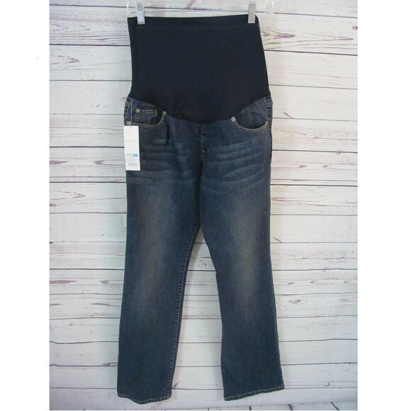 Liz Lange Maternity Jeans Womens Size 6 (32 x 31) Flex Panel Denim Med Wash NWT - Picture 15 of 16
